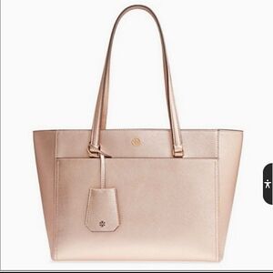 Tory Burch Metallic Rose Gold Robinson Bag